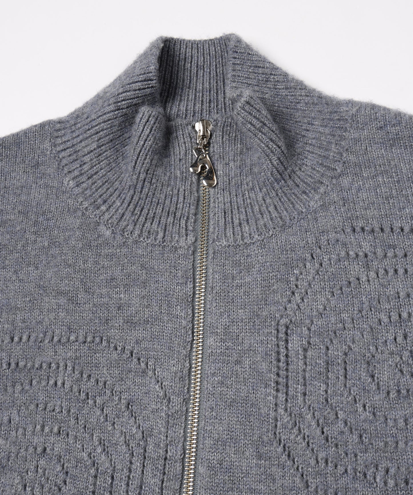 RIPPLES ZIP UP KNIT