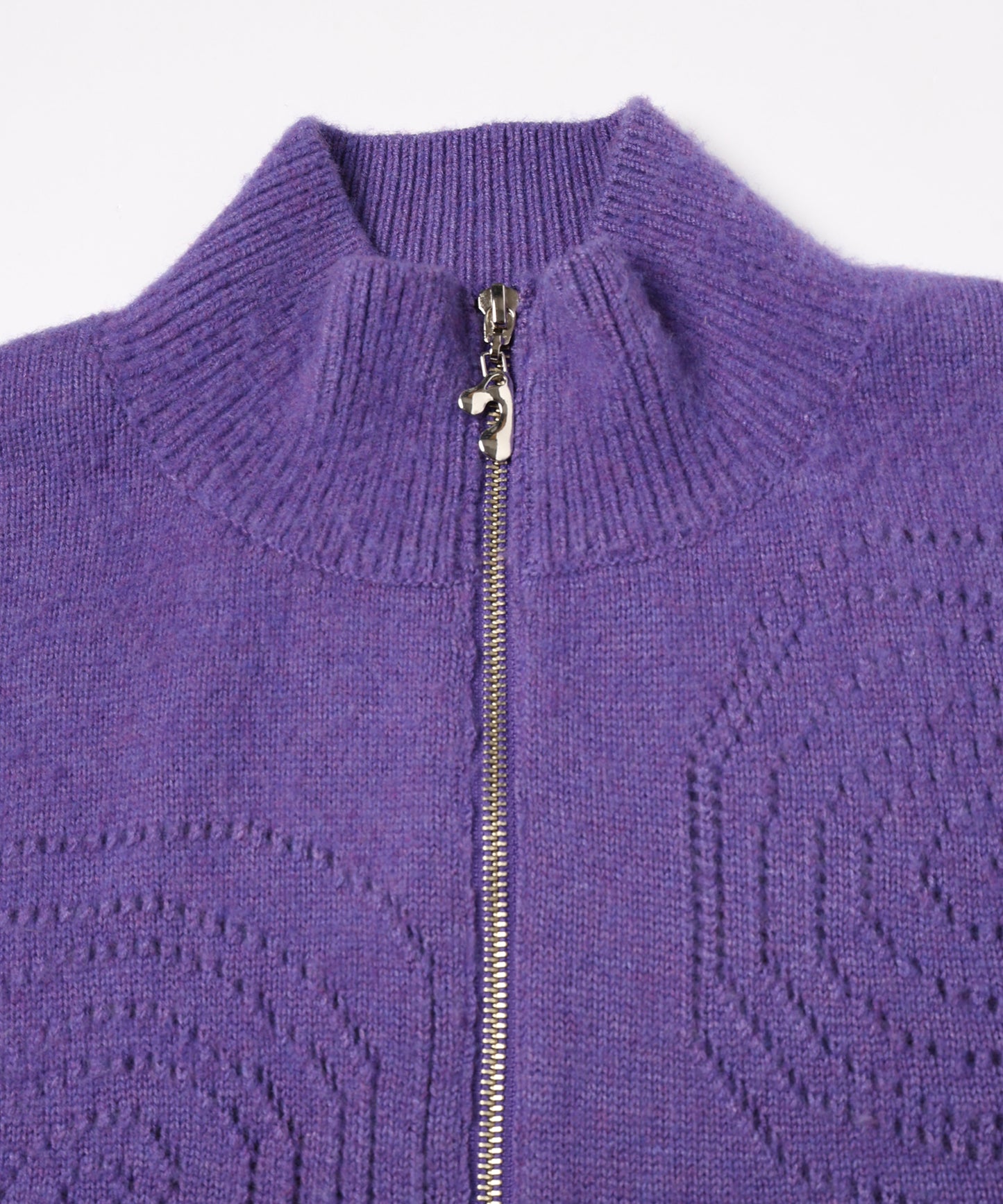 RIPPLES ZIP UP KNIT