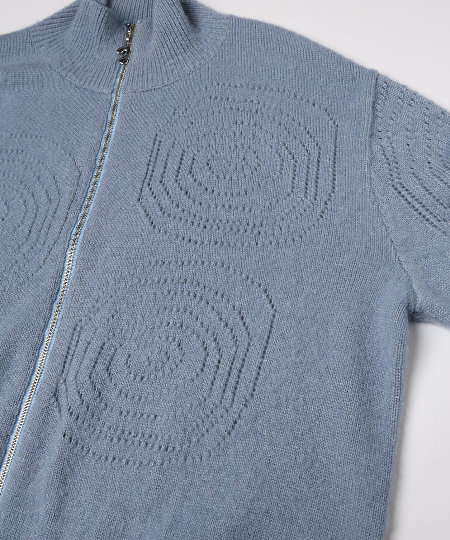 RIPPLES ZIP UP KNIT