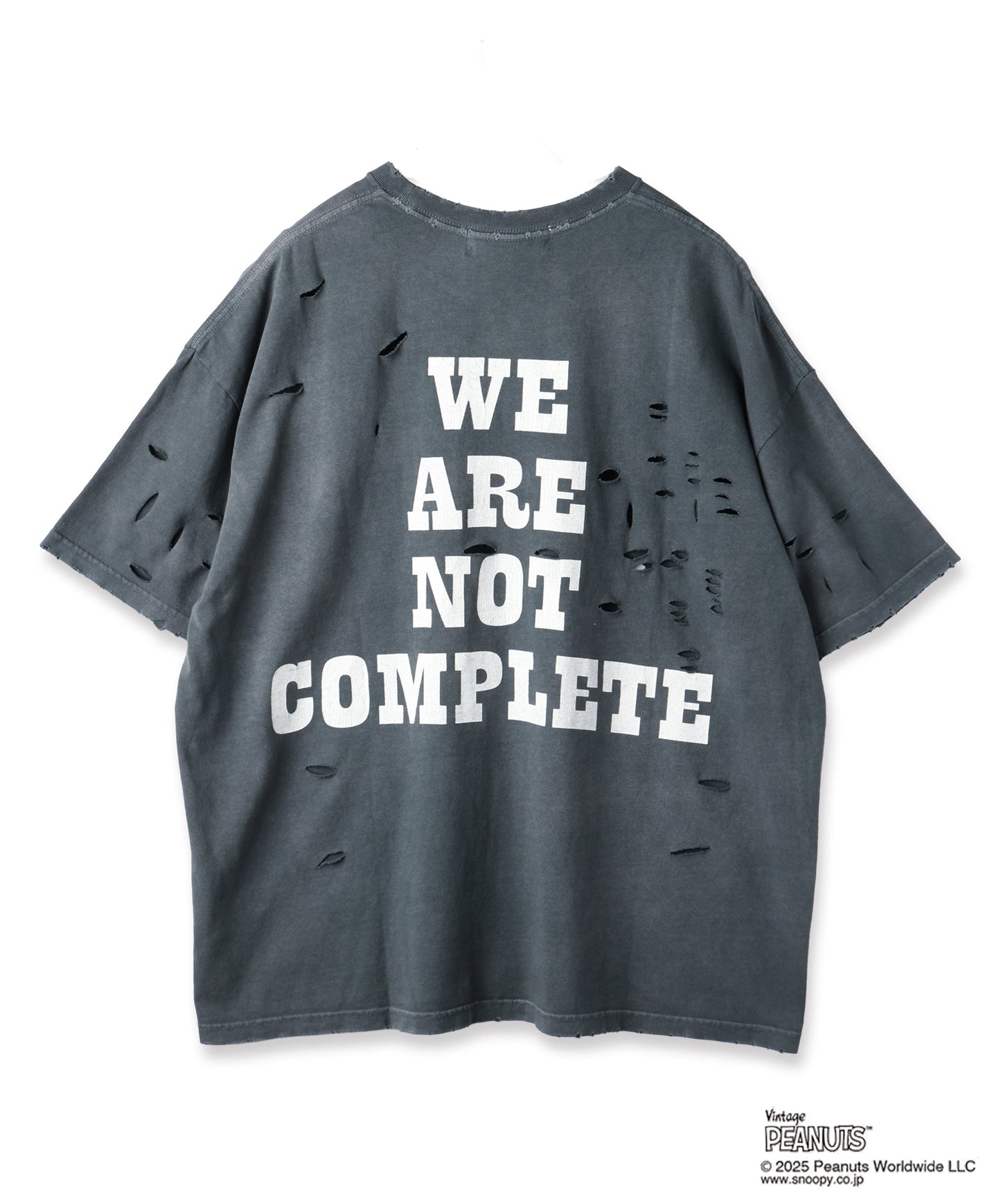 PEANUTSxDISCOVERED DAMAGE PIGMENT DYED TEE