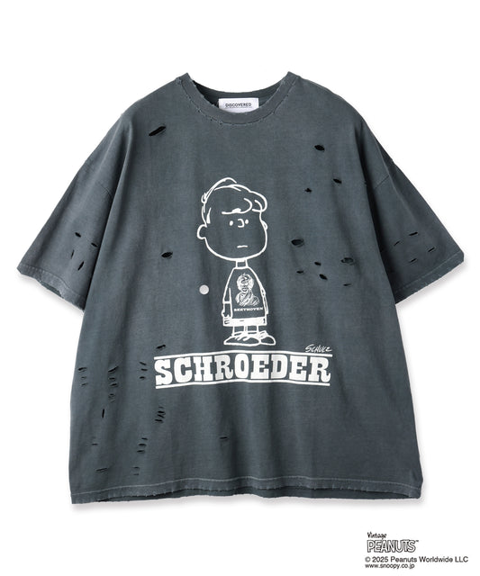PEANUTSxDISCOVERED DAMAGE PIGMENT DYED TEE