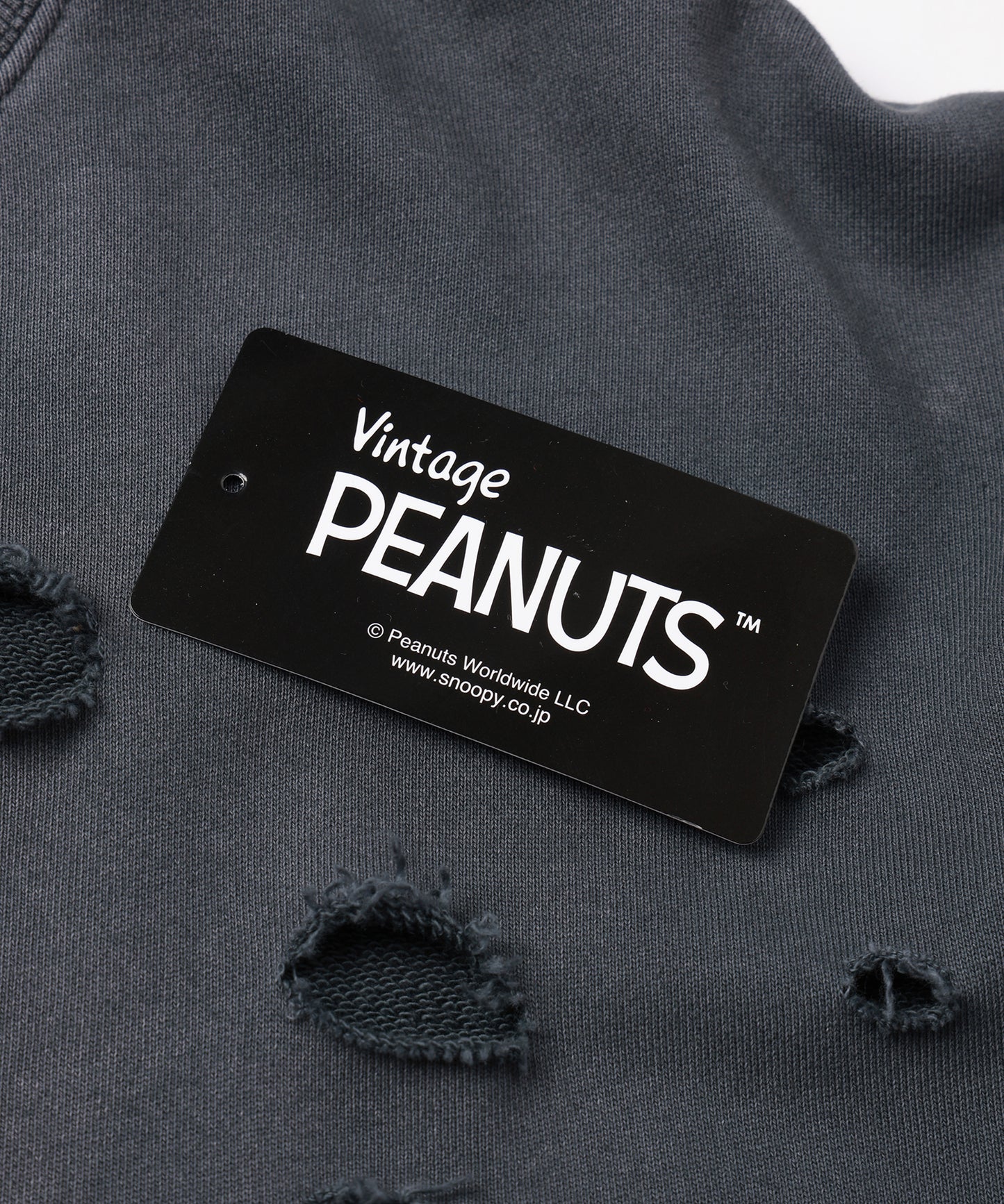 PEANUTSxDISCOVERED DAMAGE PIGMENT DYED SWEAT