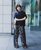 ANLIO × YEAH RIGHT!! Patchwork Wide Easy Pants（Charcoal）