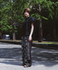 ANLIO × YEAH RIGHT!! Patchwork Wide Easy Pants（Charcoal）
