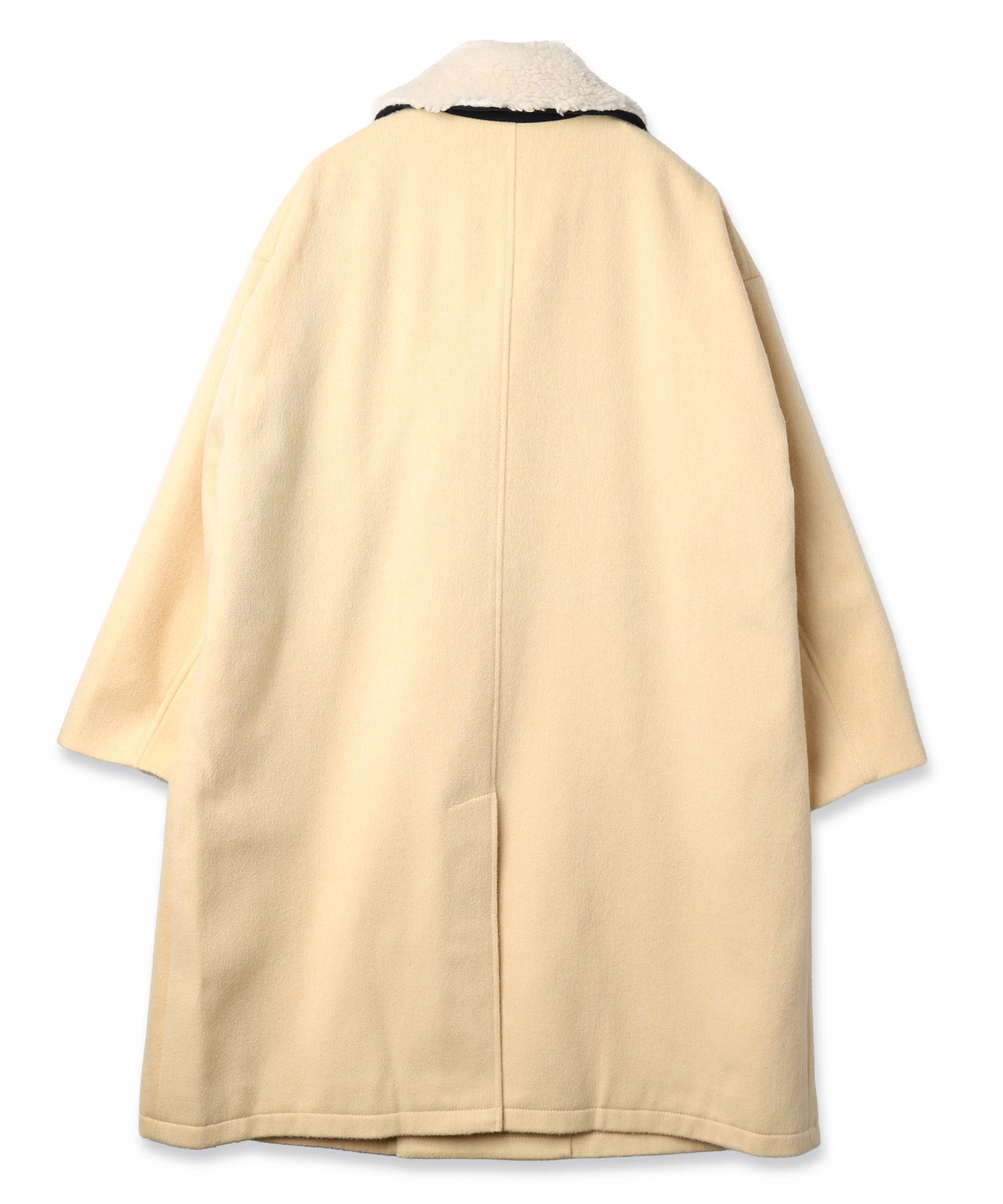 YELW ANGORA MELTON P-COAT