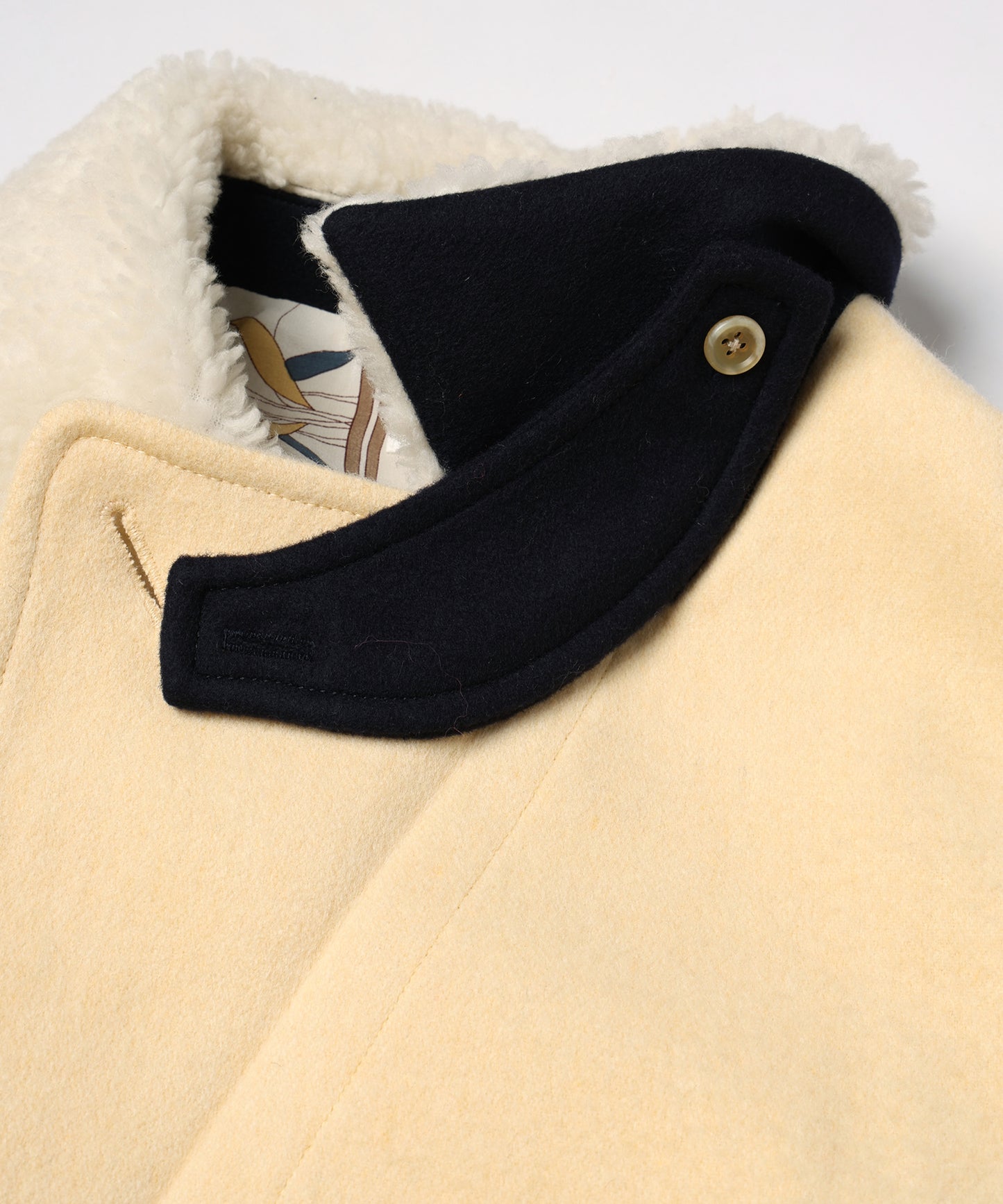 YELW ANGORA MELTON P-COAT