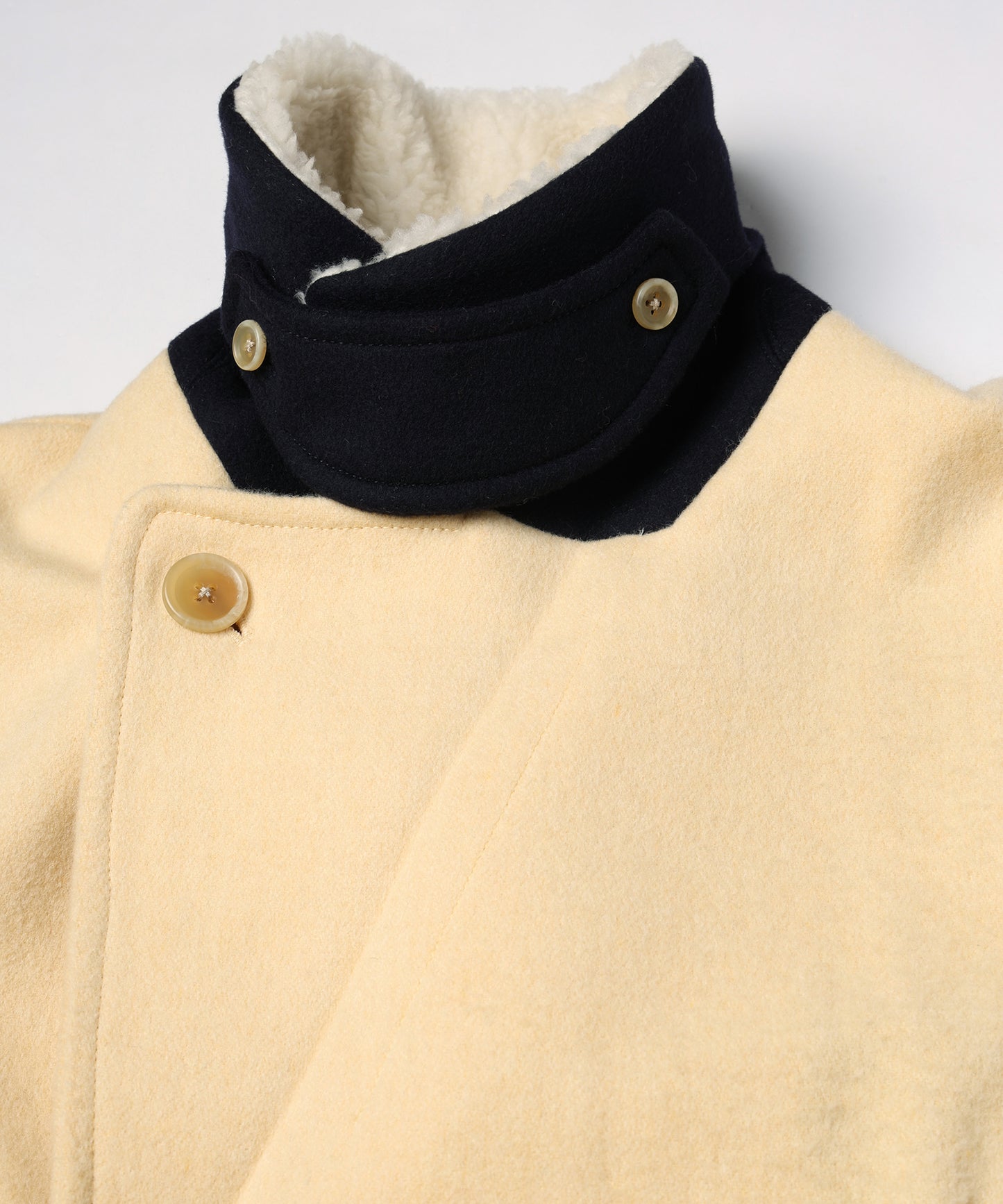 YELW ANGORA MELTON P-COAT