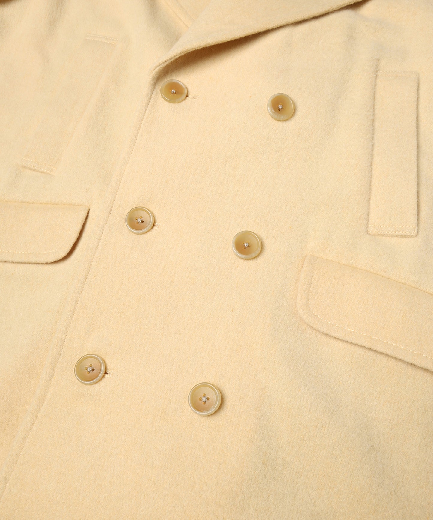 YELW ANGORA MELTON P-COAT