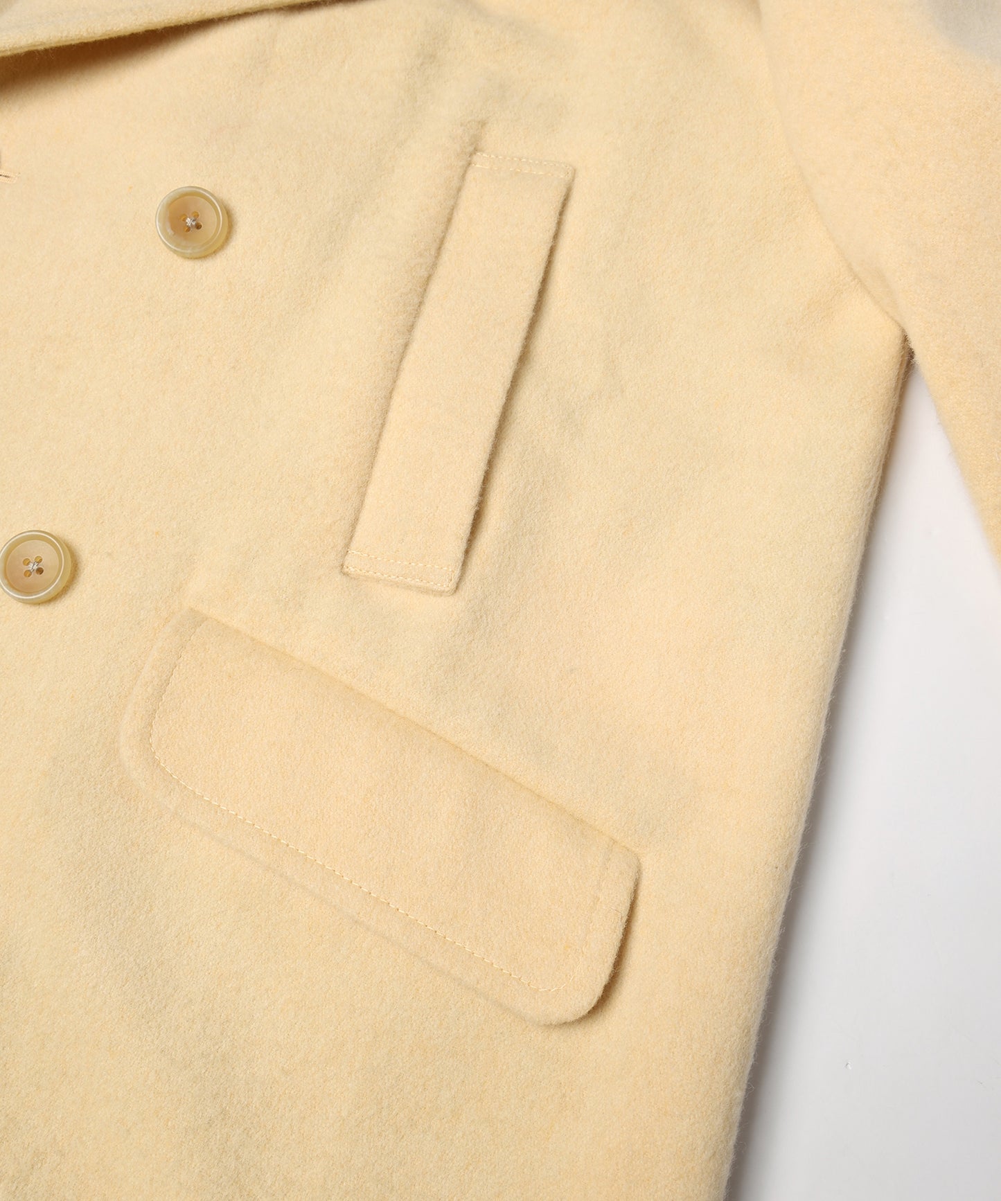 YELW ANGORA MELTON P-COAT