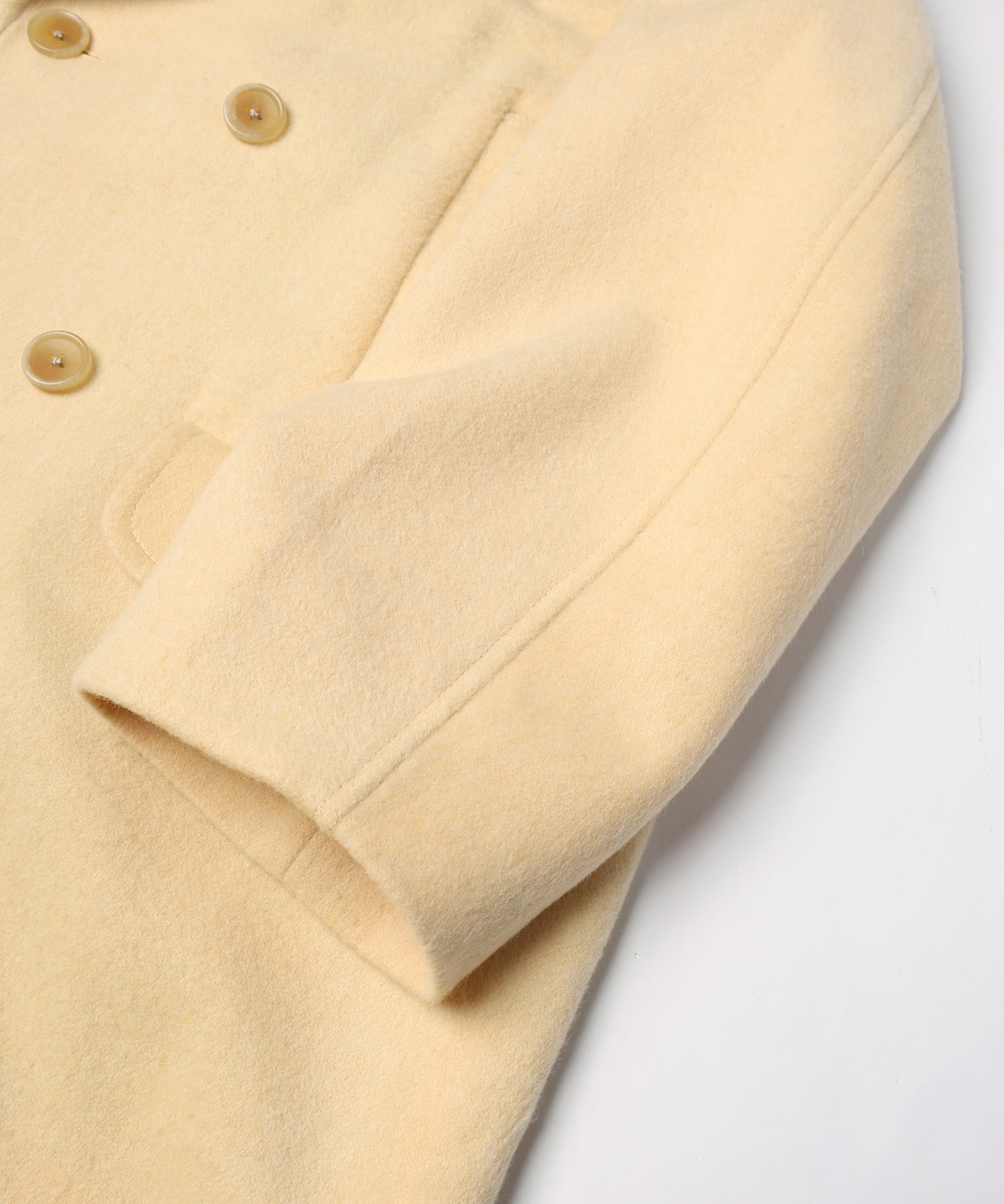 YELW ANGORA MELTON P-COAT