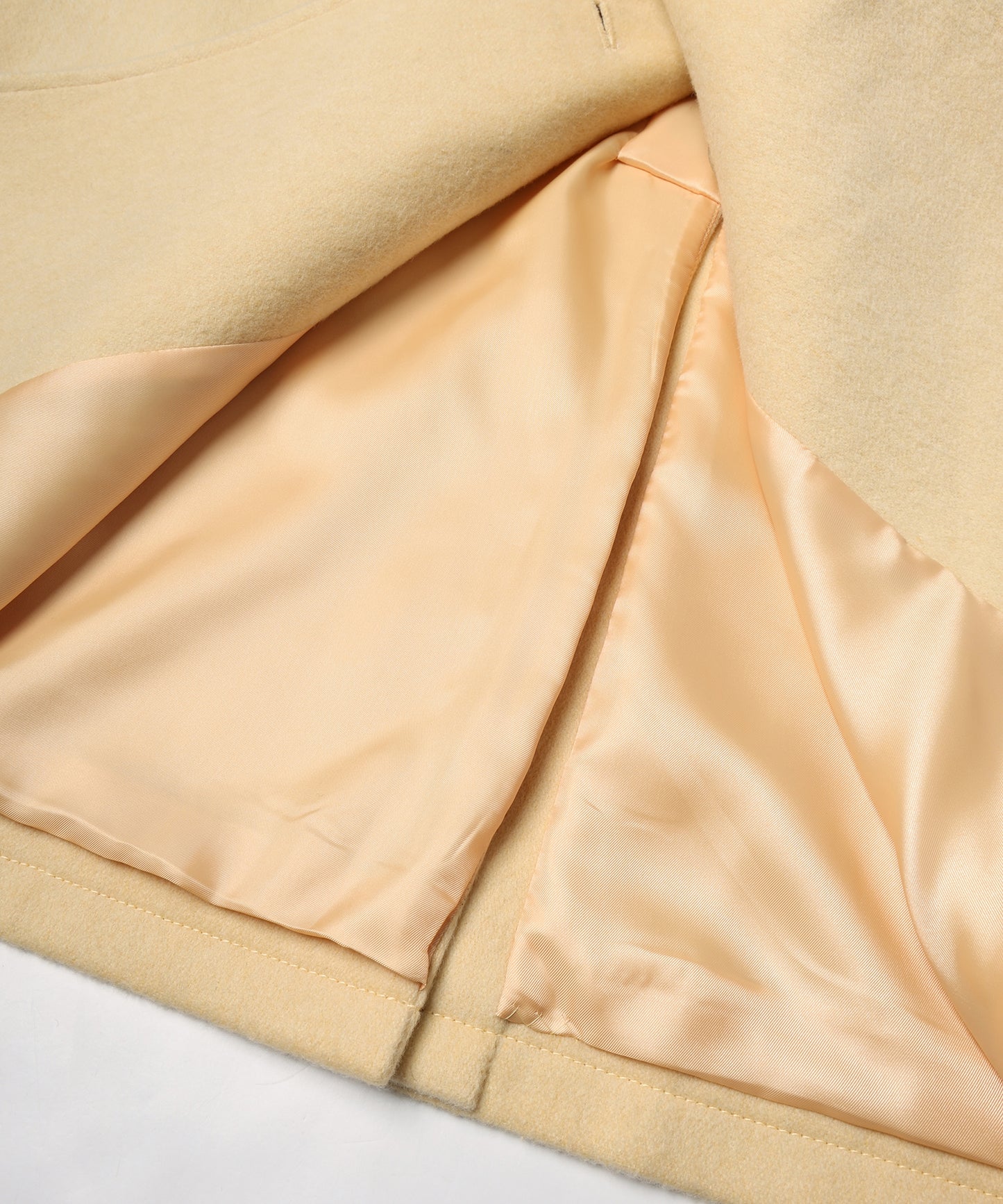 YELW ANGORA MELTON P-COAT