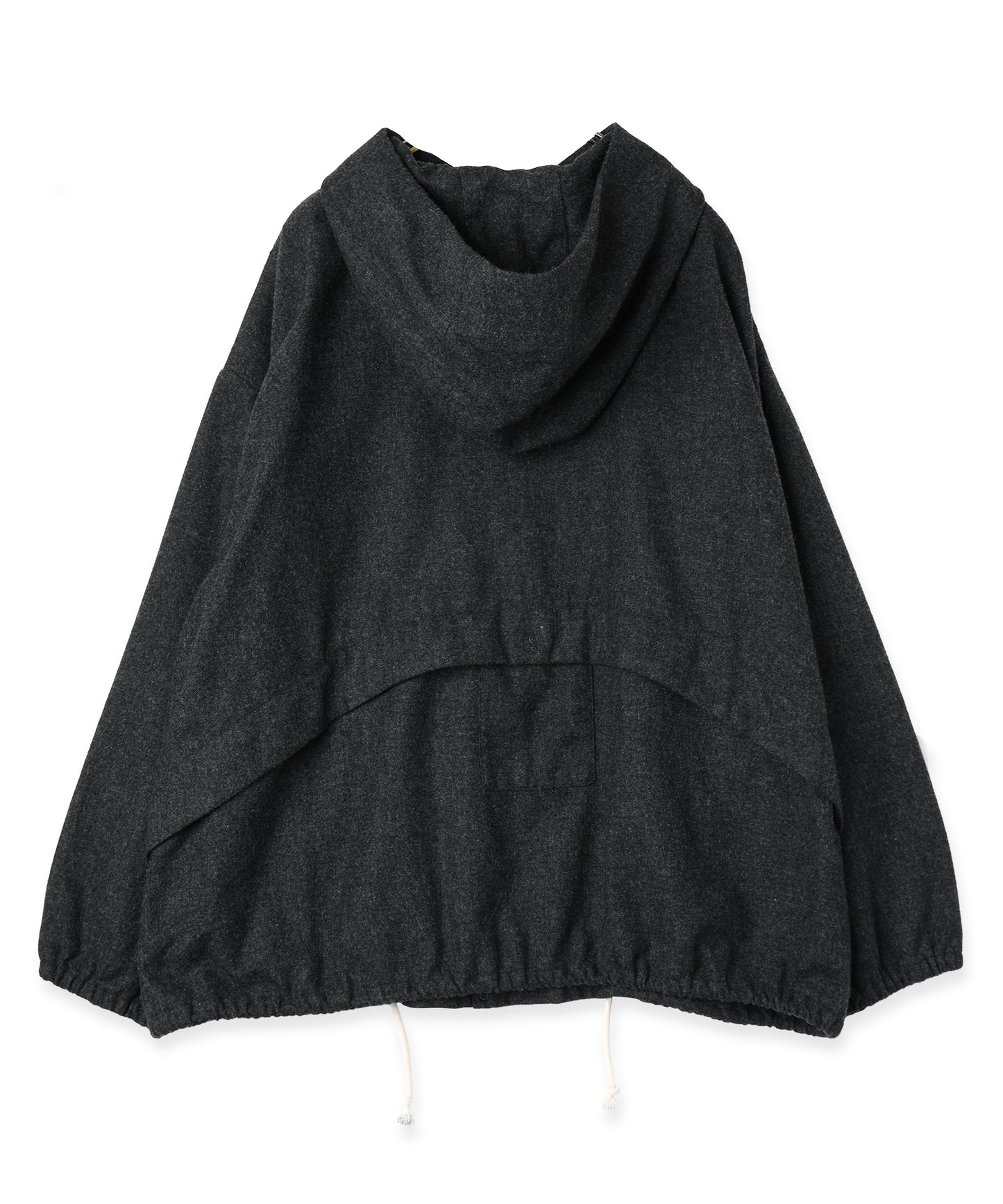 縮絨ウールワイドフーディー
