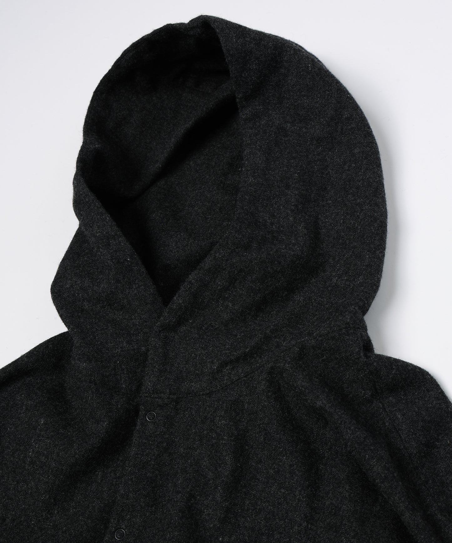 縮絨ウールワイドフーディー