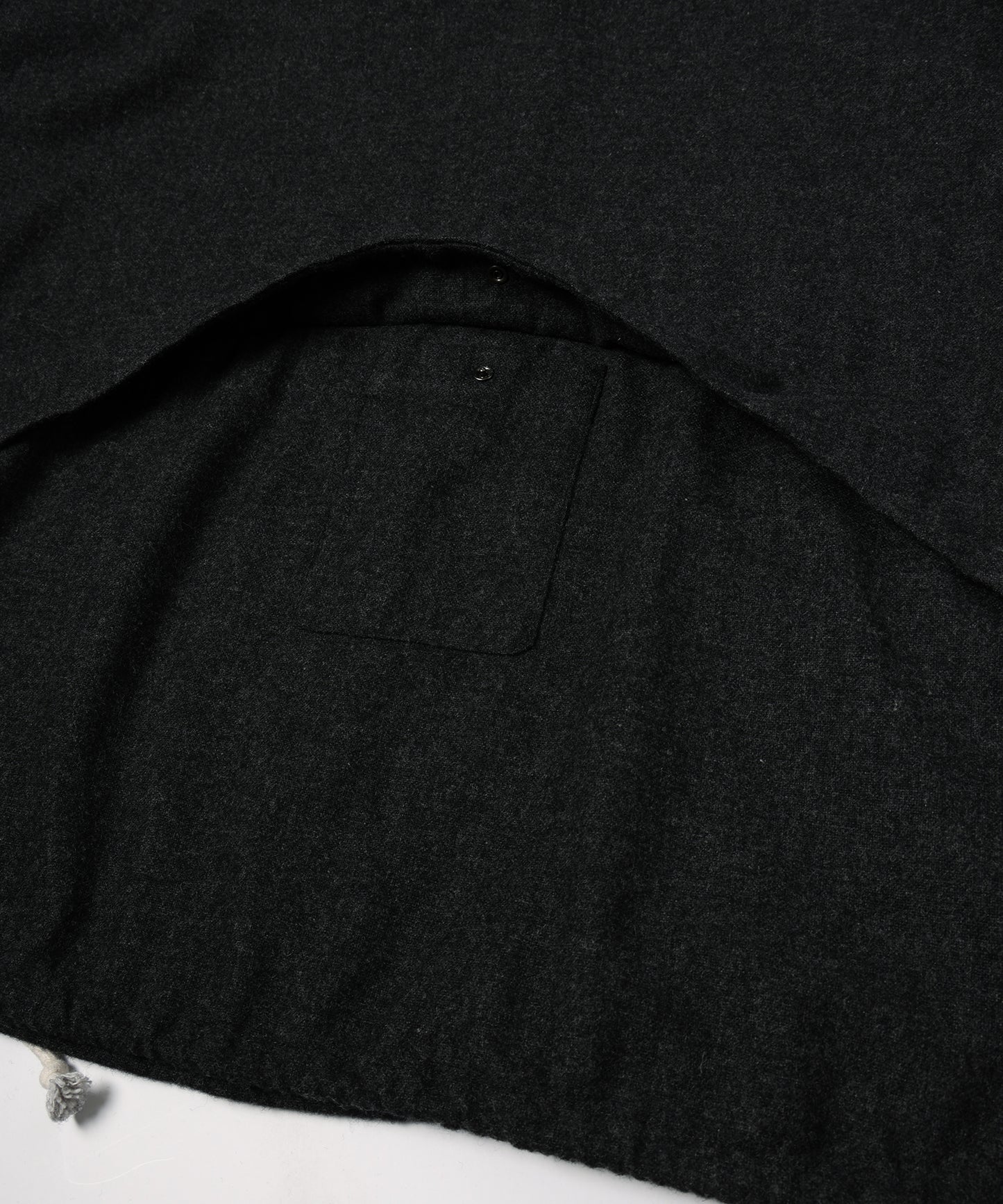 縮絨ウールワイドフーディー