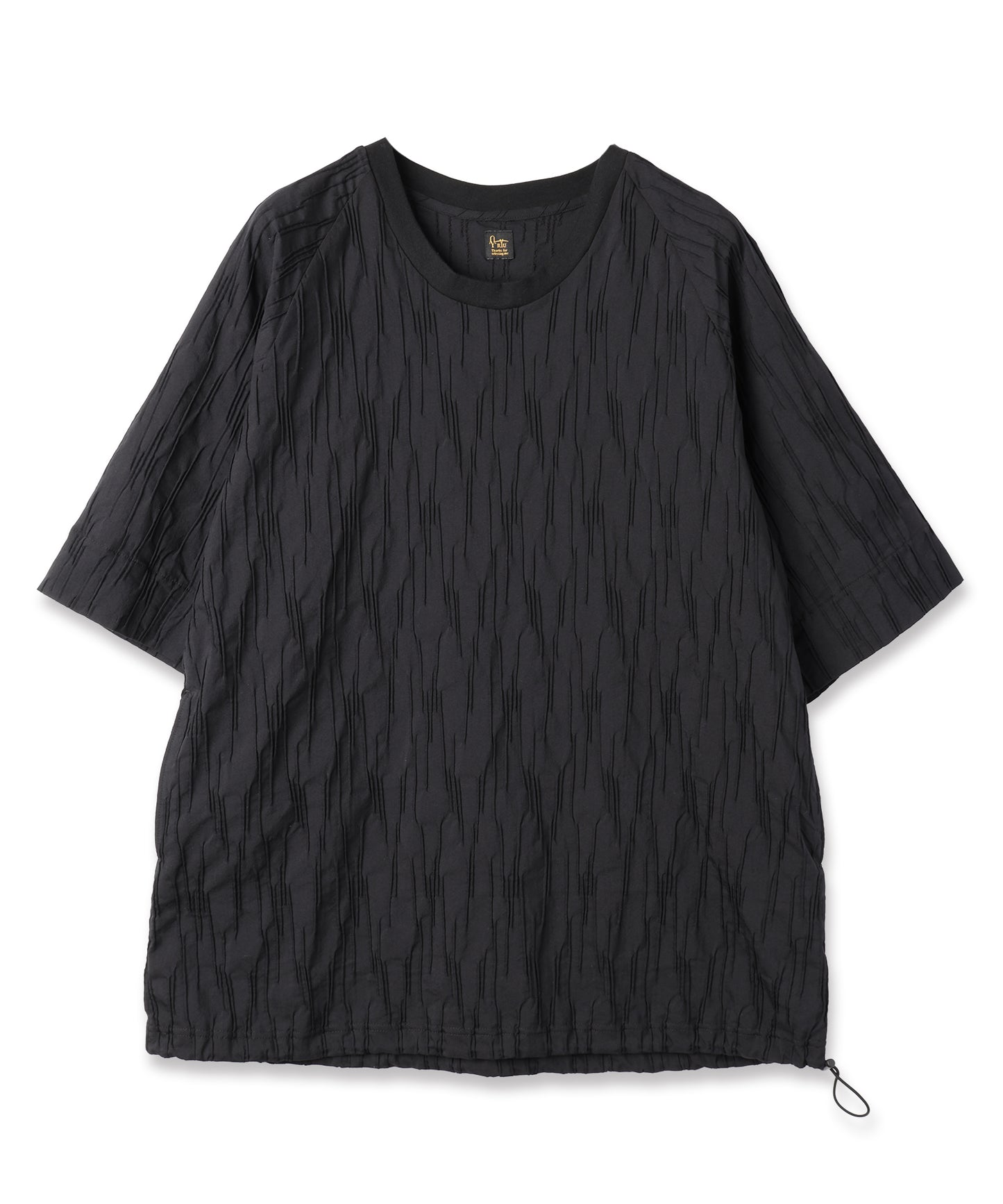 tucked dobby poncho shirt