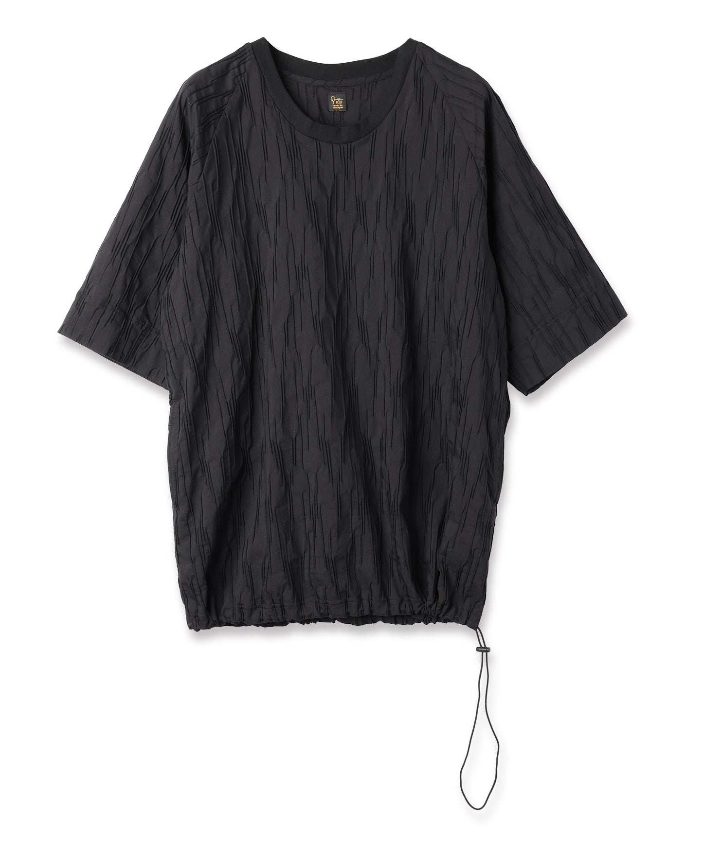 tucked dobby poncho shirt