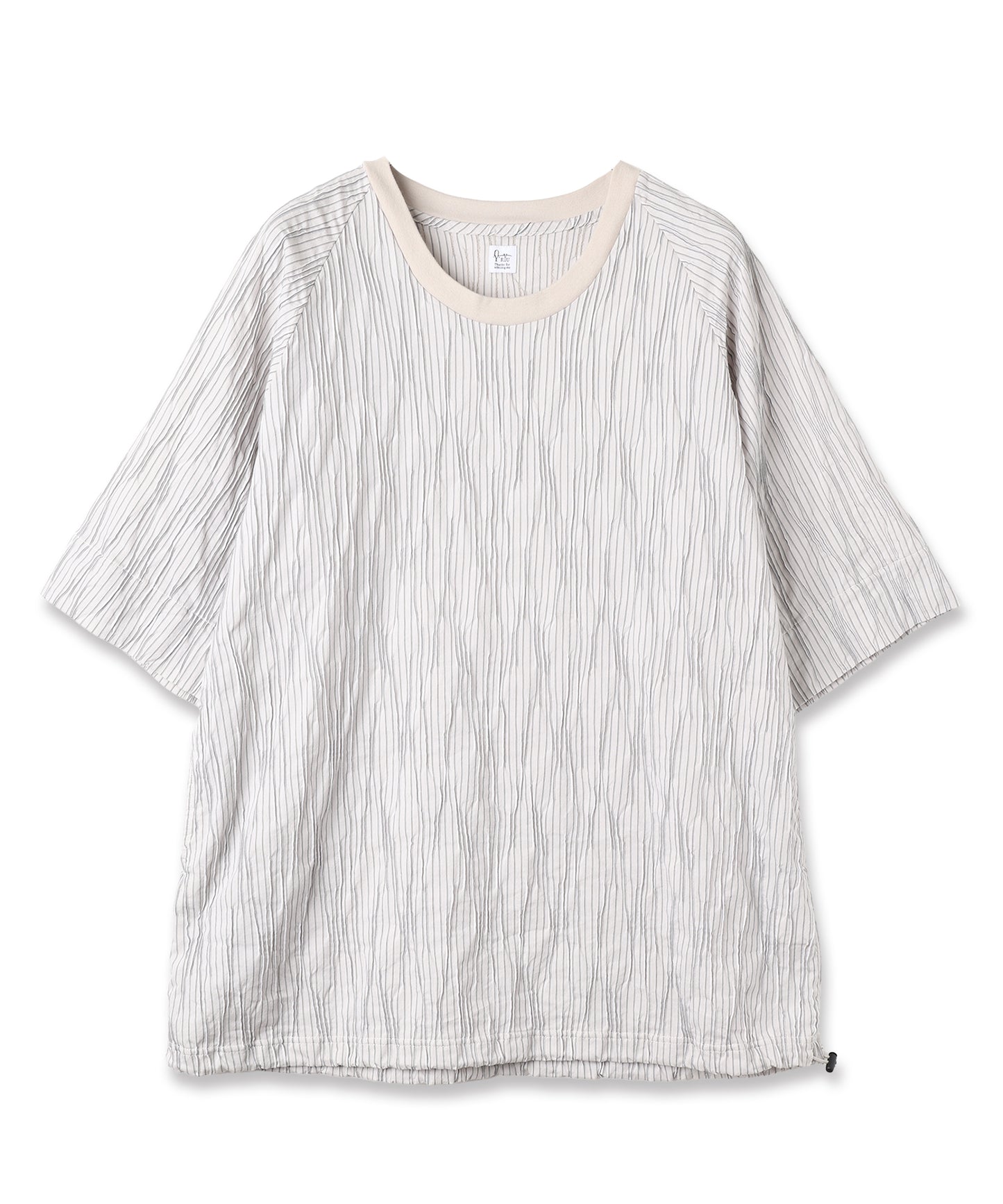 tucked dobby poncho shirt