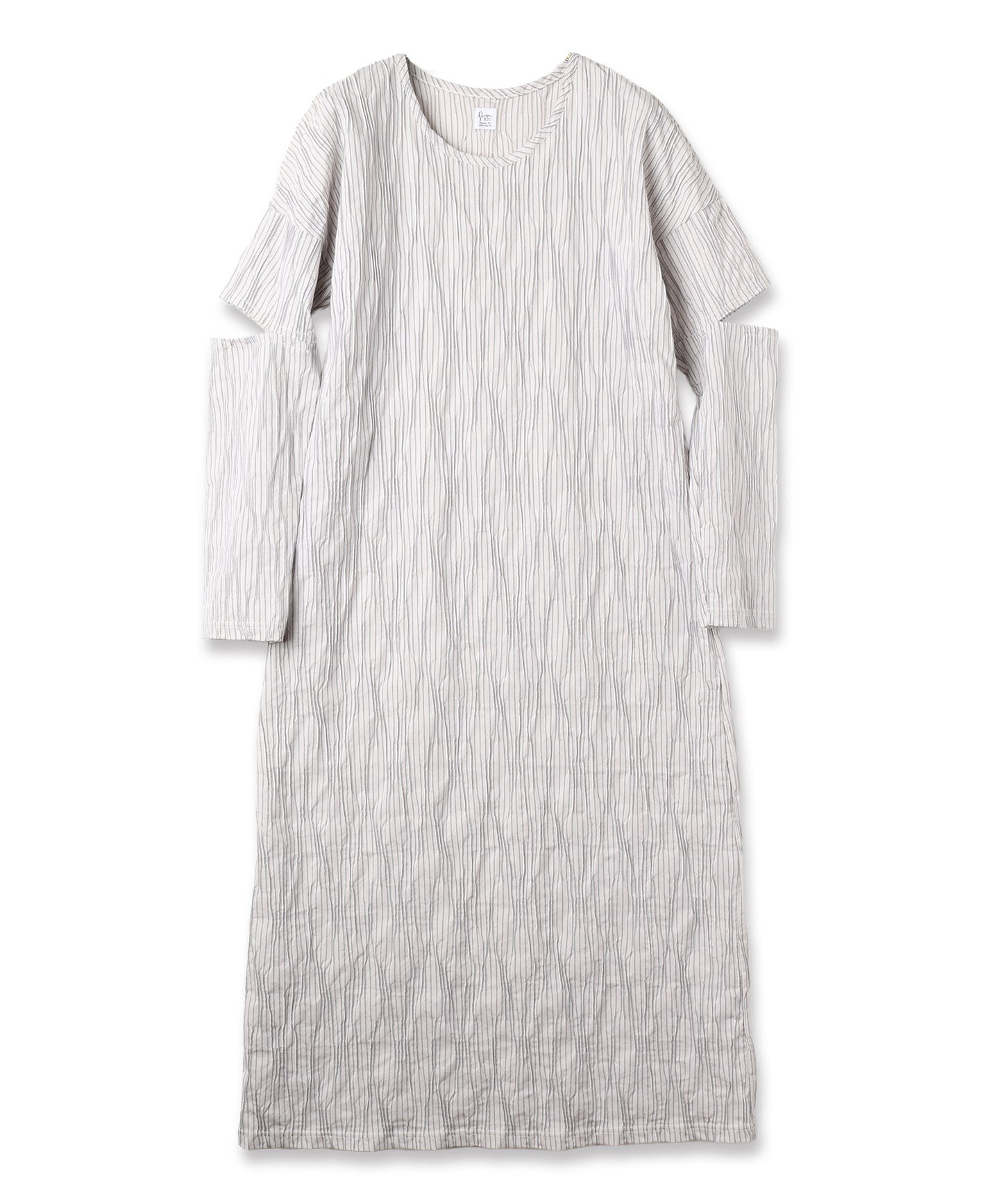 tucked dobby slit dress