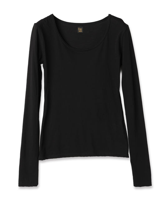 high twist jersey r-neck top