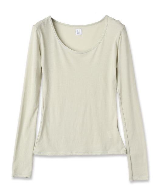 high twist jersey r-neck top