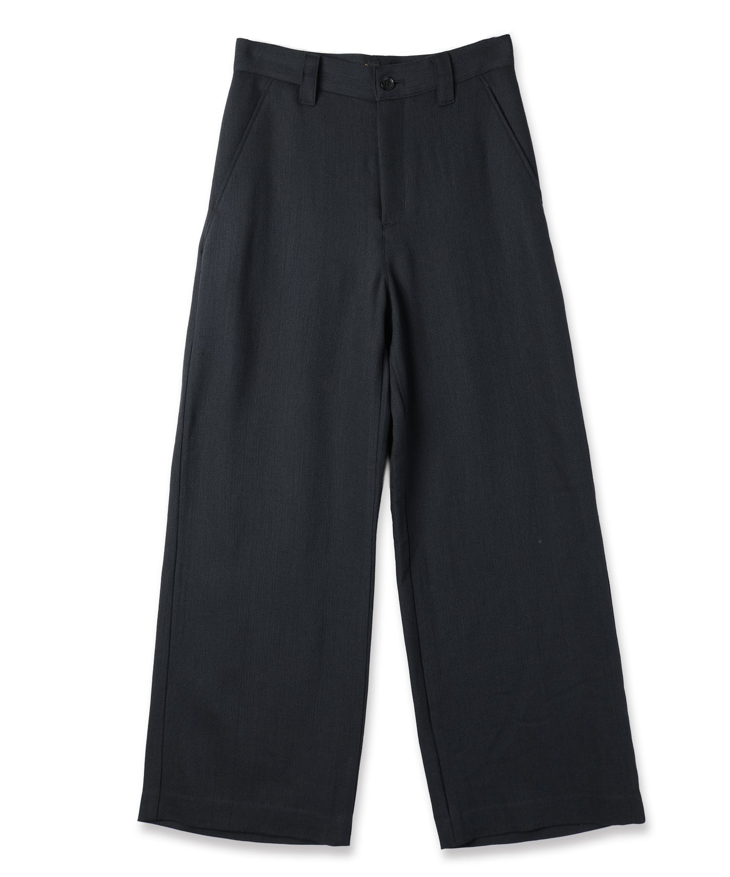 summer wool wide full-length slacks