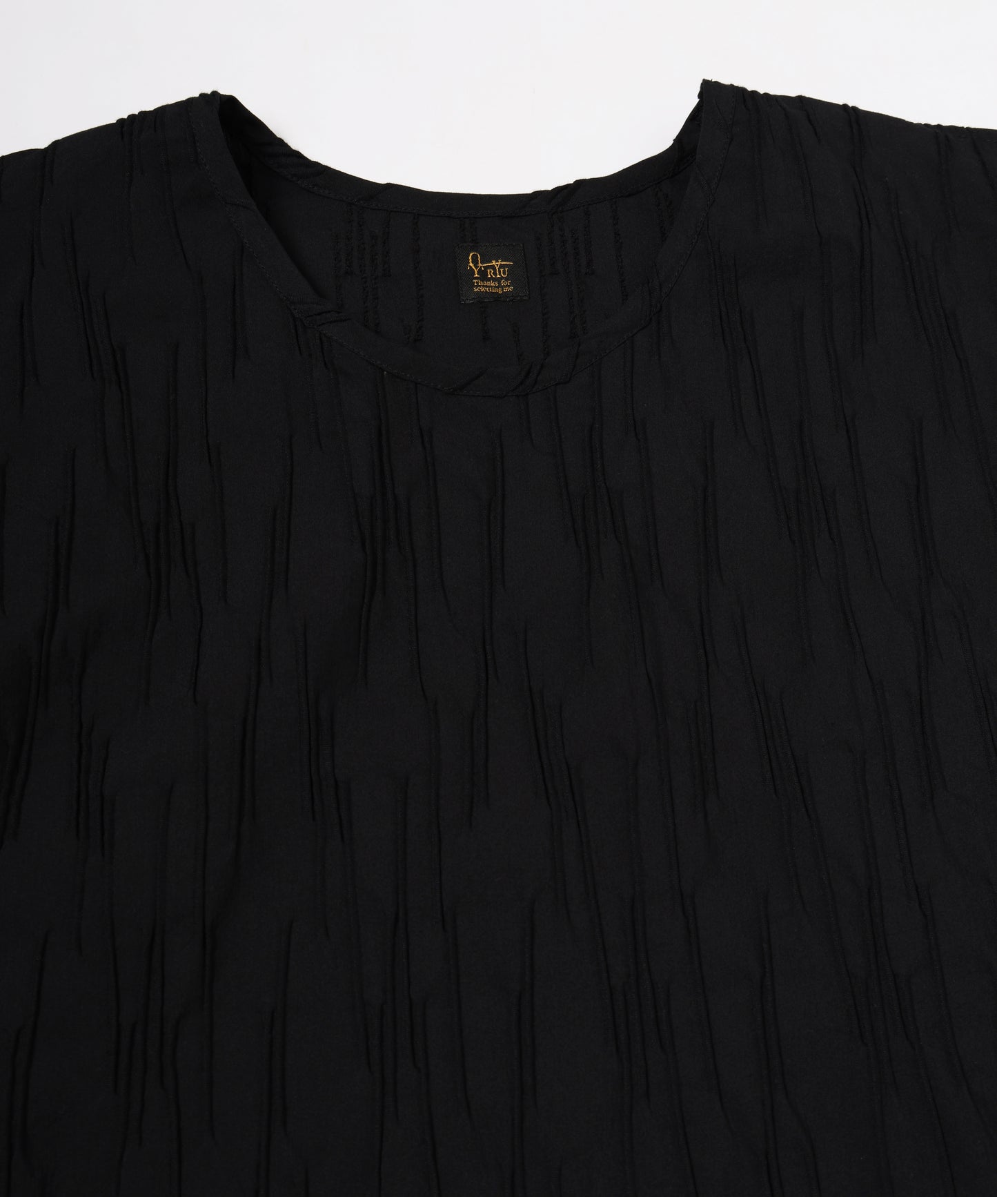 tucked dobby slit dress