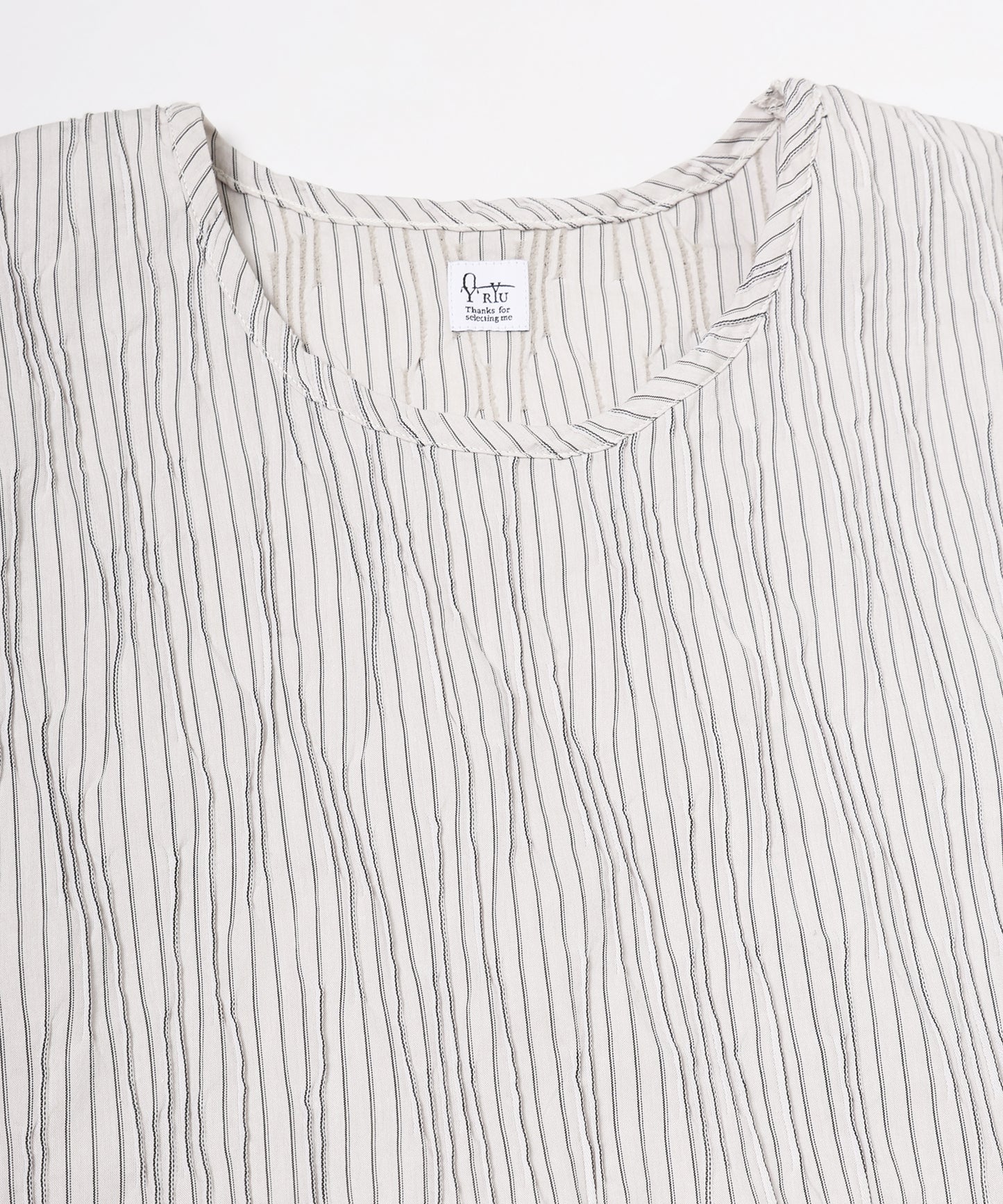 tucked dobby slit dress