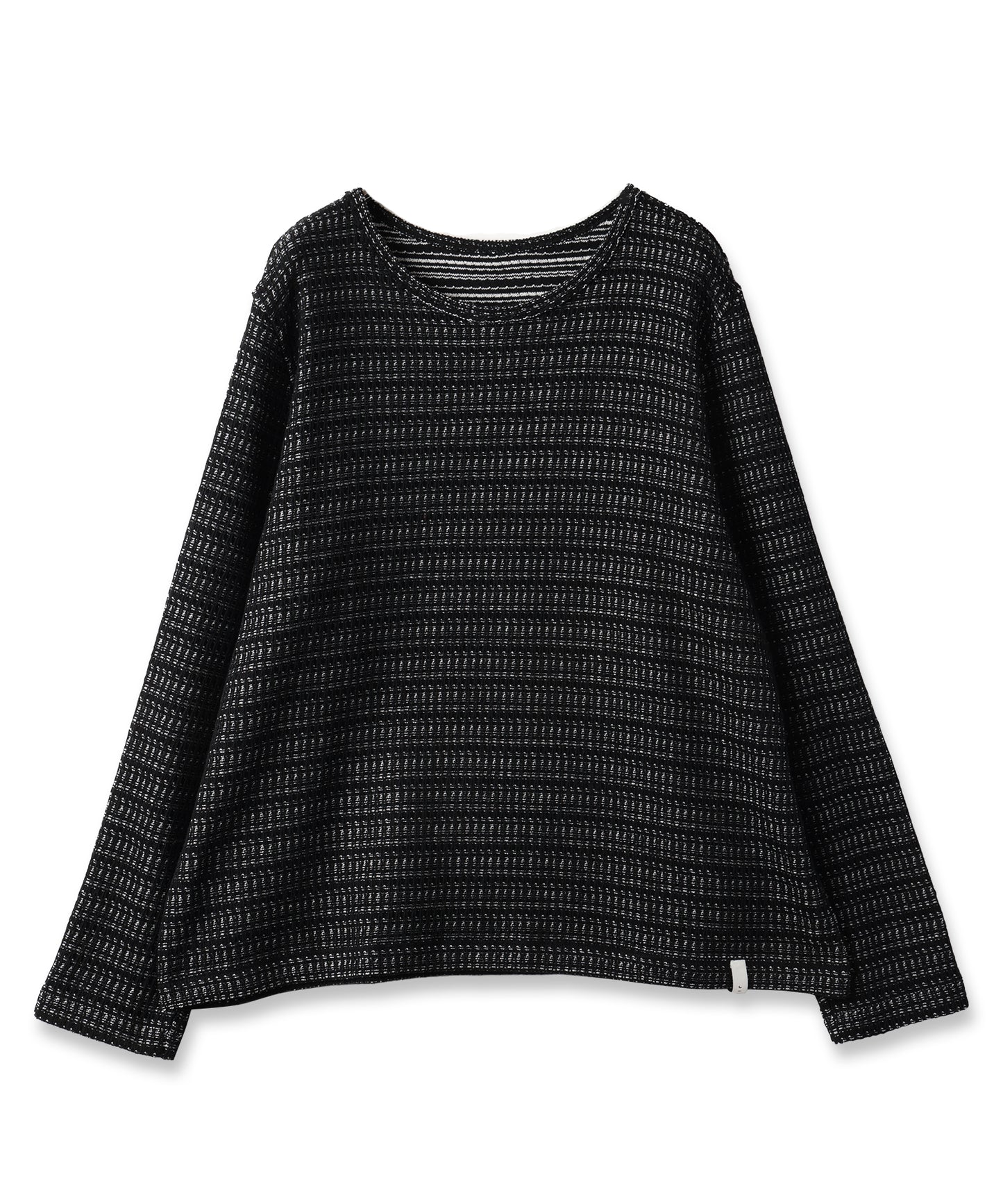 REVERSIBLE CHAIN STITCH KNIT CREW