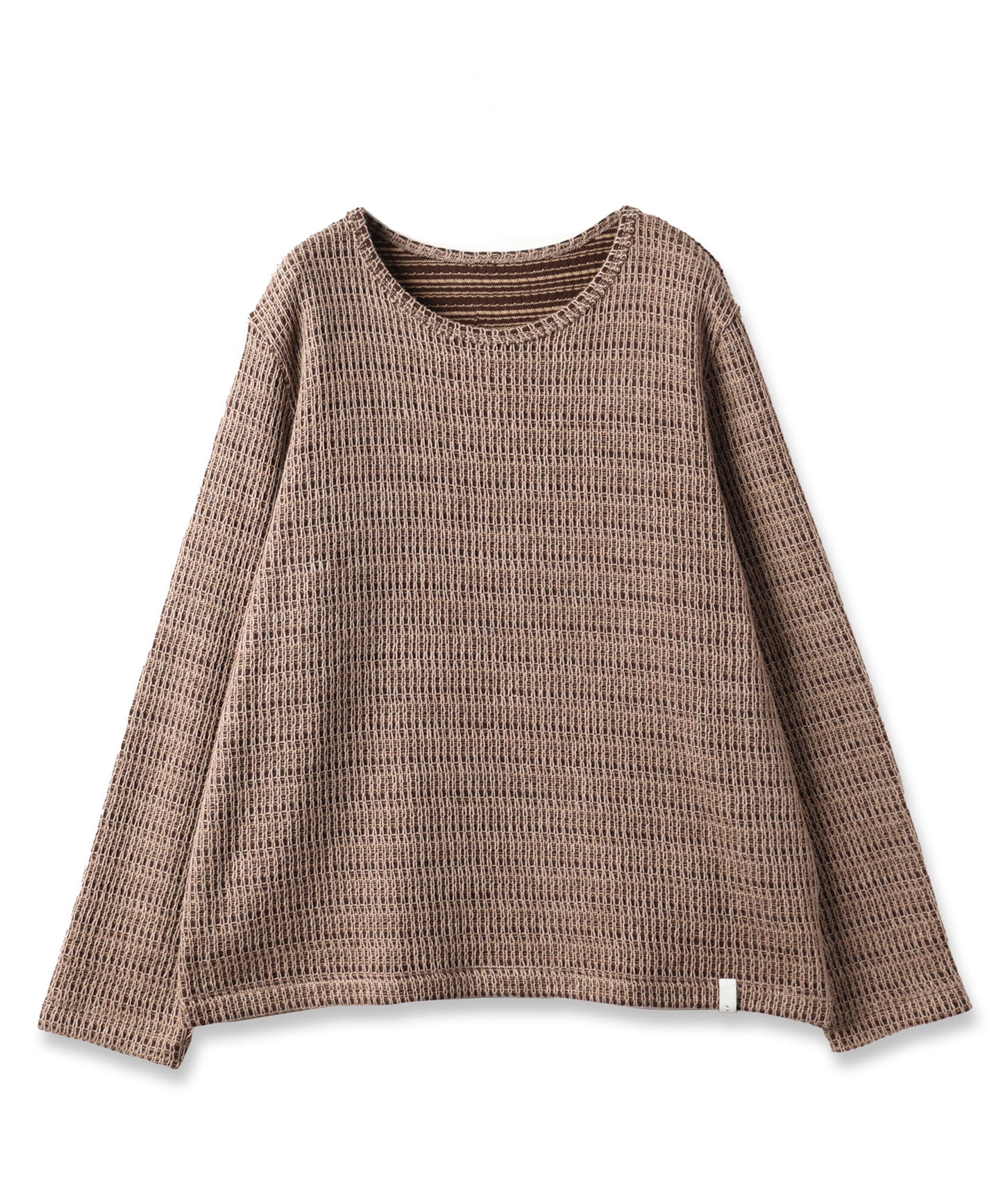 REVERSIBLE CHAIN STITCH KNIT CREW