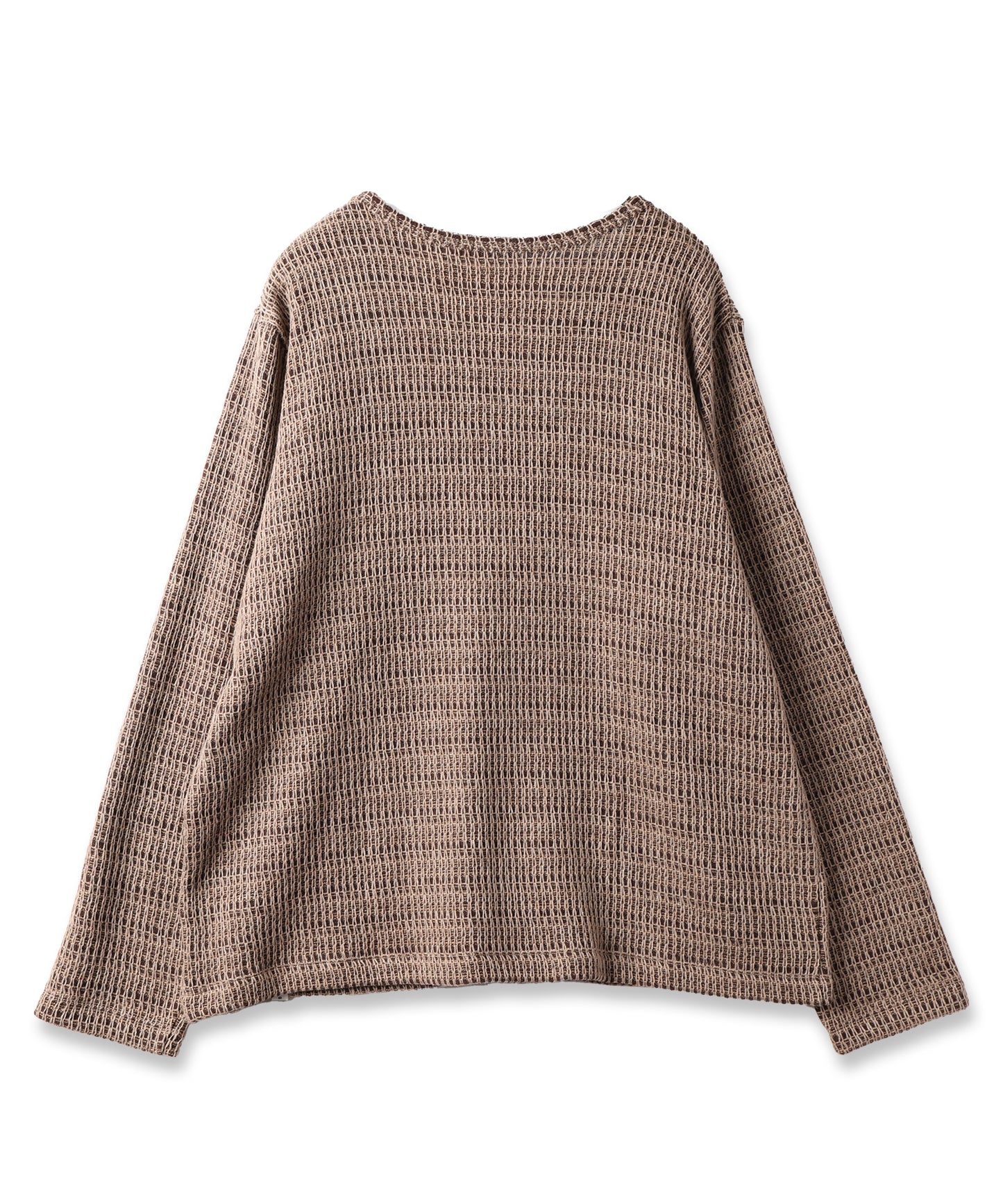 REVERSIBLE CHAIN STITCH KNIT CREW