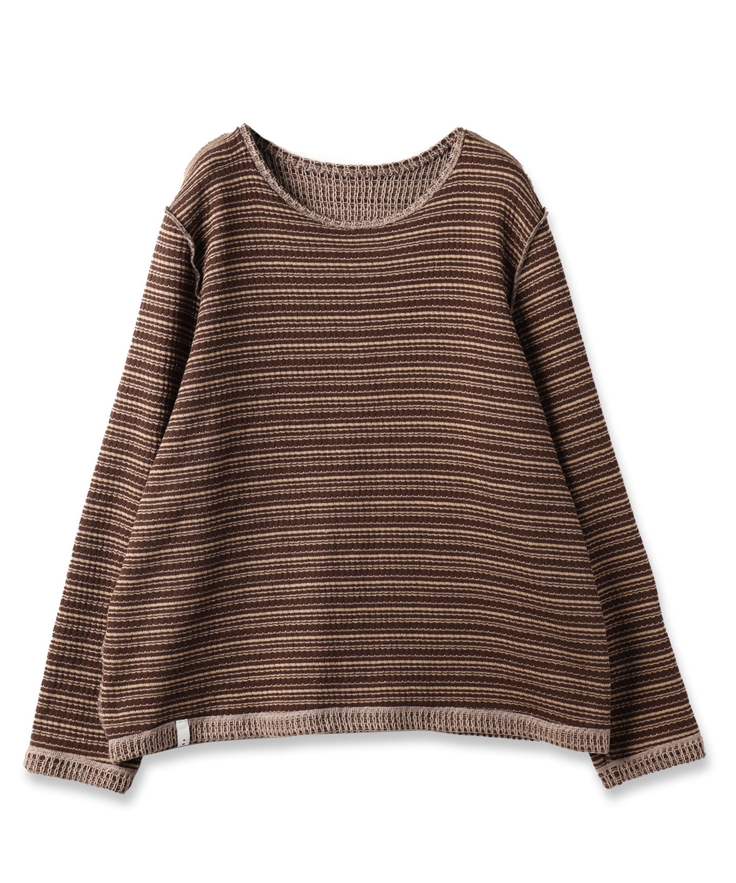 REVERSIBLE CHAIN STITCH KNIT CREW