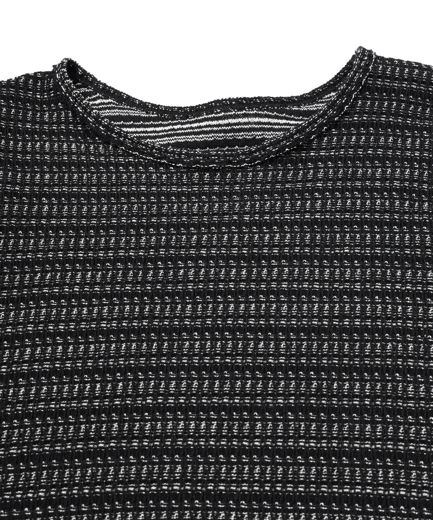 REVERSIBLE CHAIN STITCH KNIT CREW