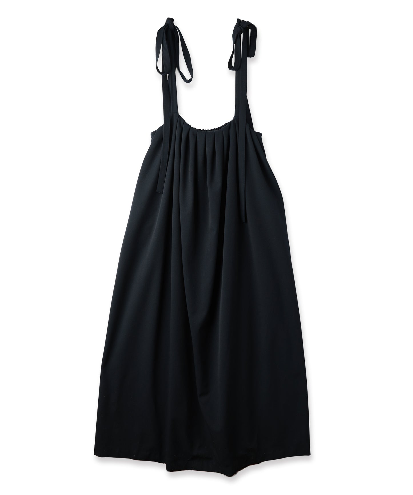 gabardine shoulder tuck dress
