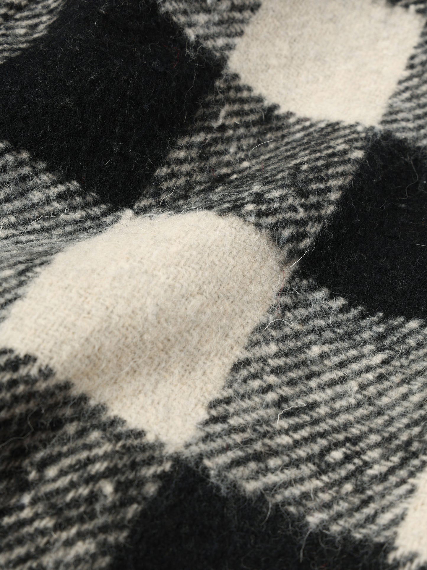 block plaid wide full-length slacks