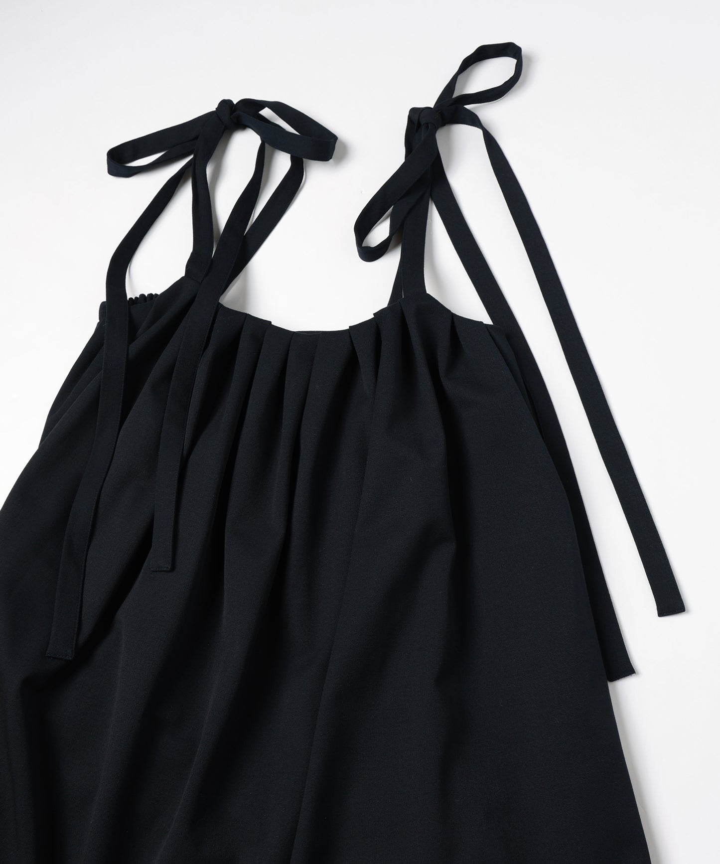 gabardine shoulder tuck dress