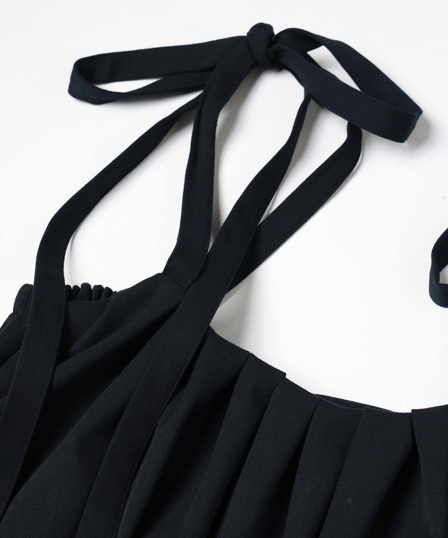 gabardine shoulder tuck dress