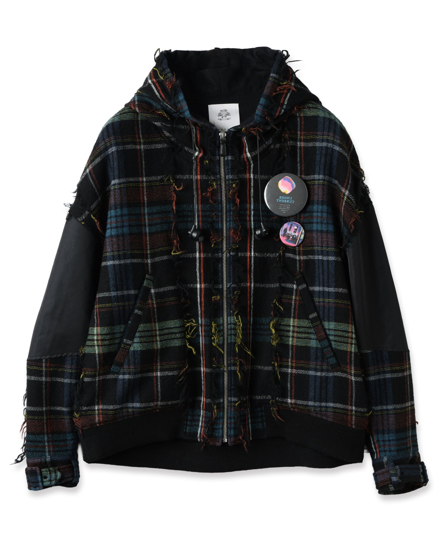 FRINGE WOOL MIX HOODED BLOUSON