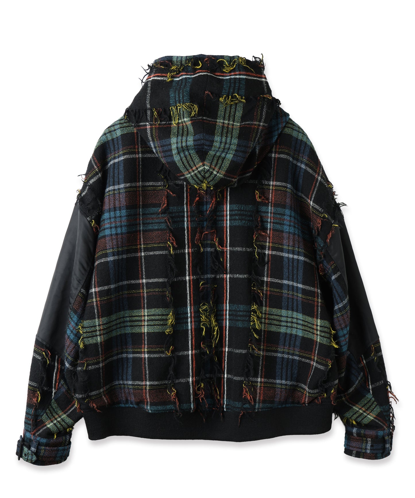 FRINGE WOOL MIX HOODED BLOUSON