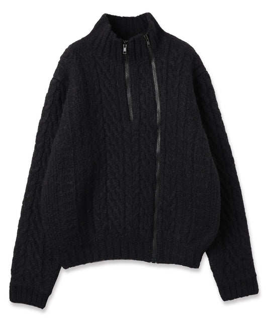 CABLE ZIP KNIT