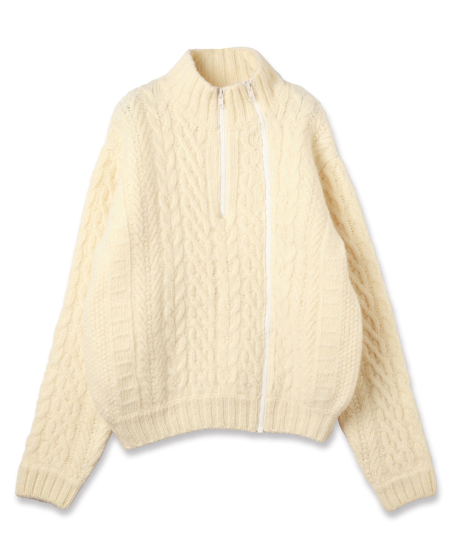 CABLE ZIP KNIT