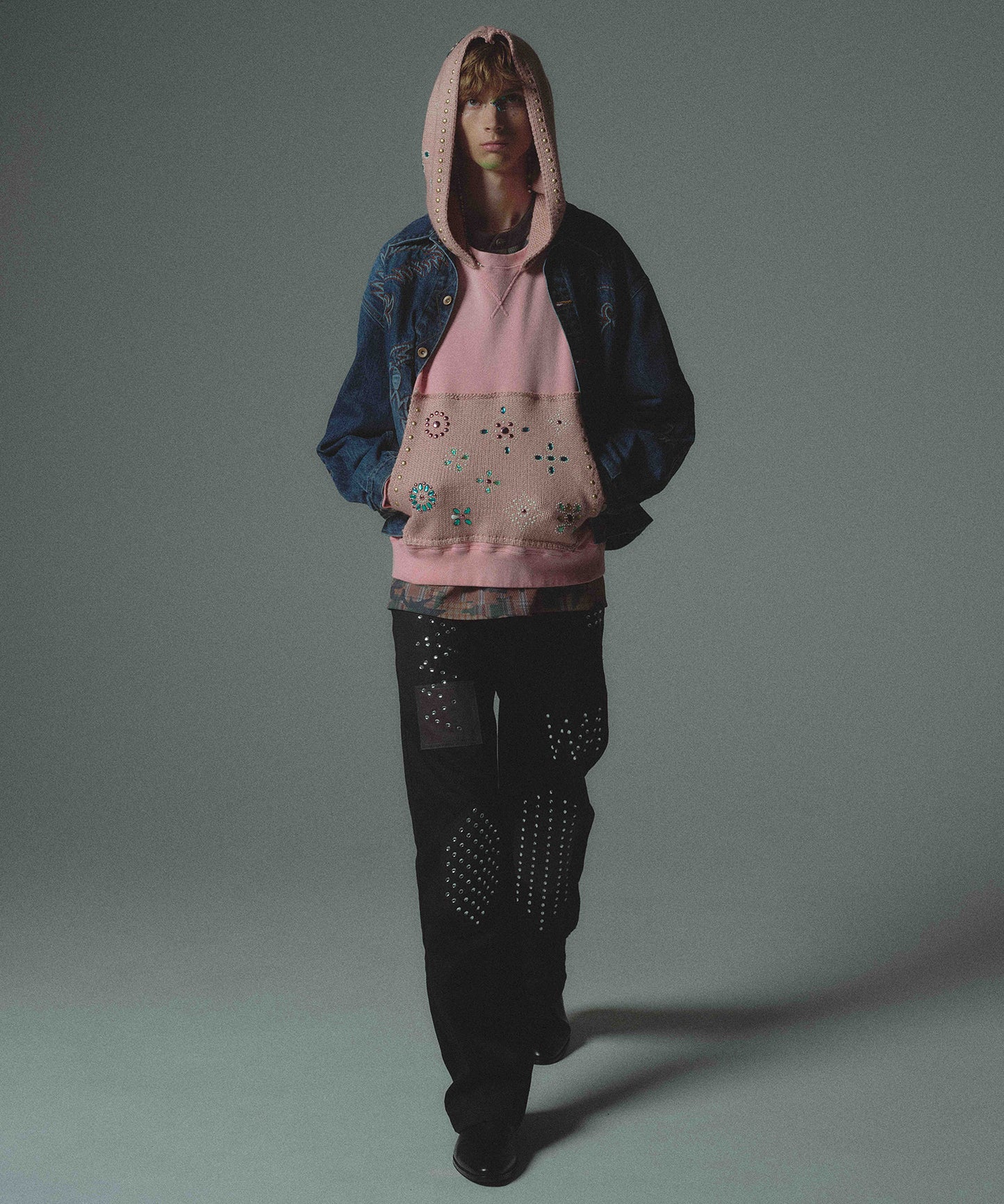 EMBROIDERY DENIM BLOUSON