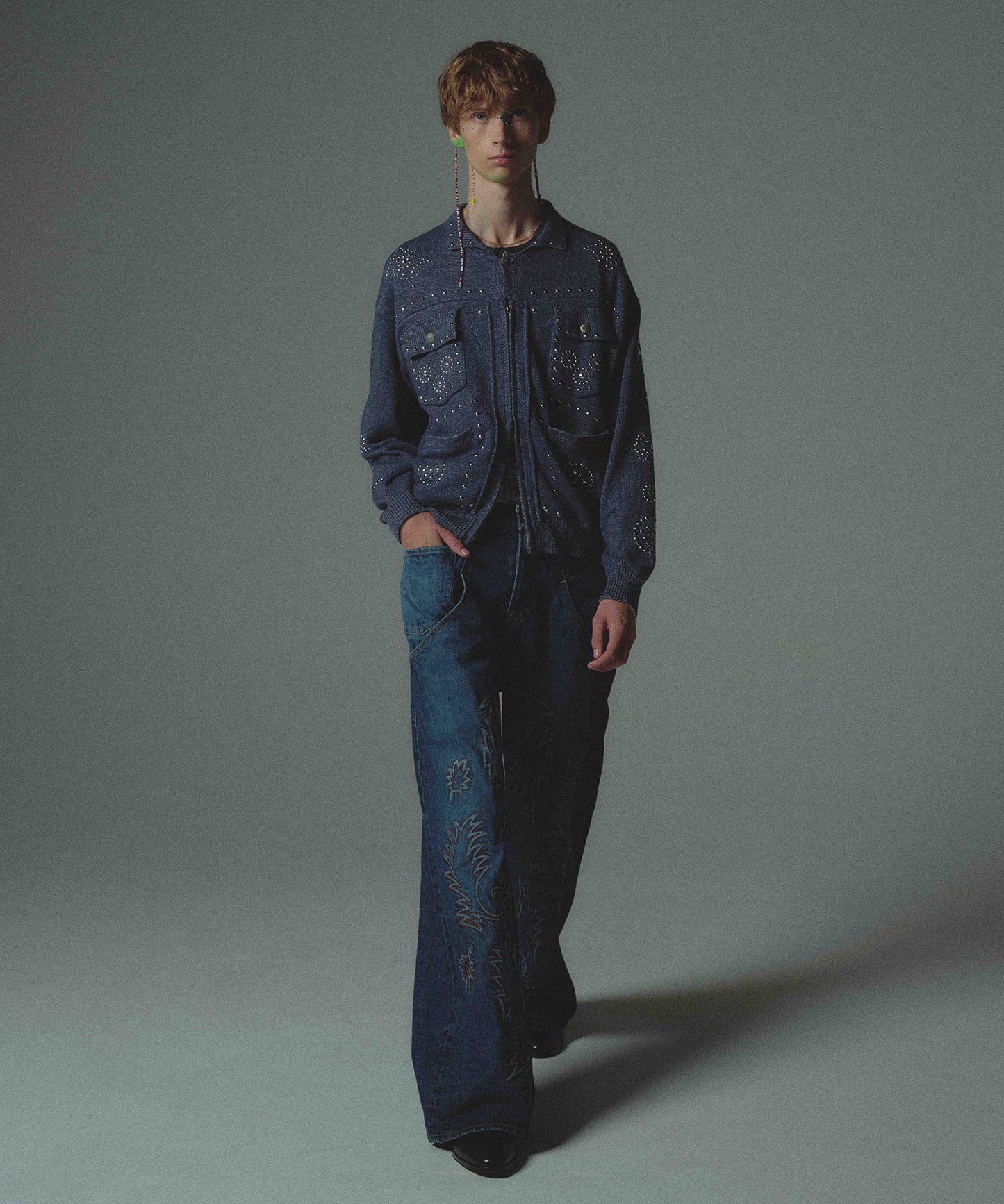 EMBROIDERY DENIM PANTS