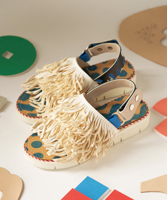 あなたのくせっ毛サンダル_Blue×White sole