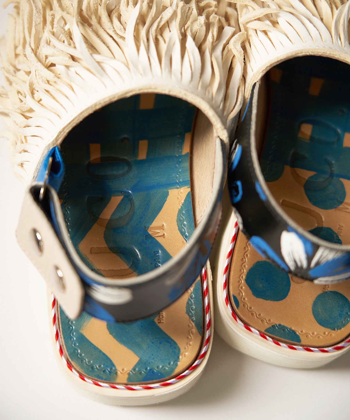 あなたのくせっ毛サンダル_Blue×White sole