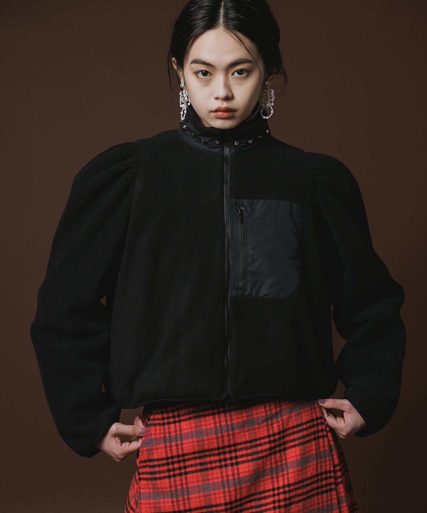 FLEECE STUDS JACKET