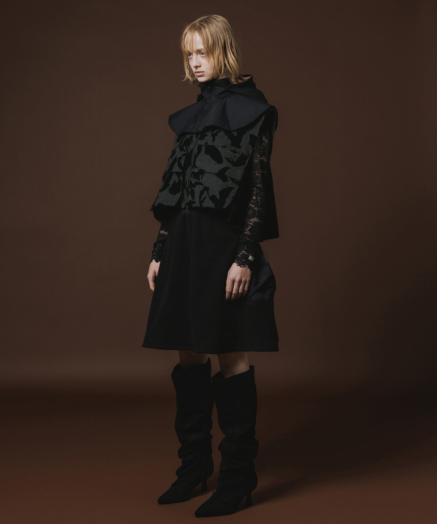 FLEECE MINI CARGO SKIRT