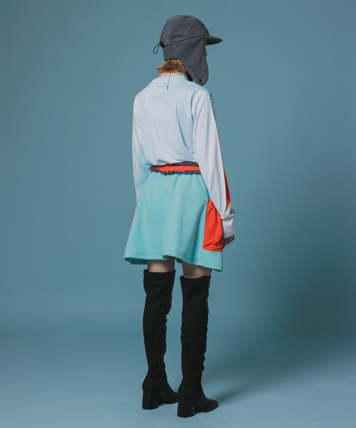 FLEECE MINI CARGO SKIRT