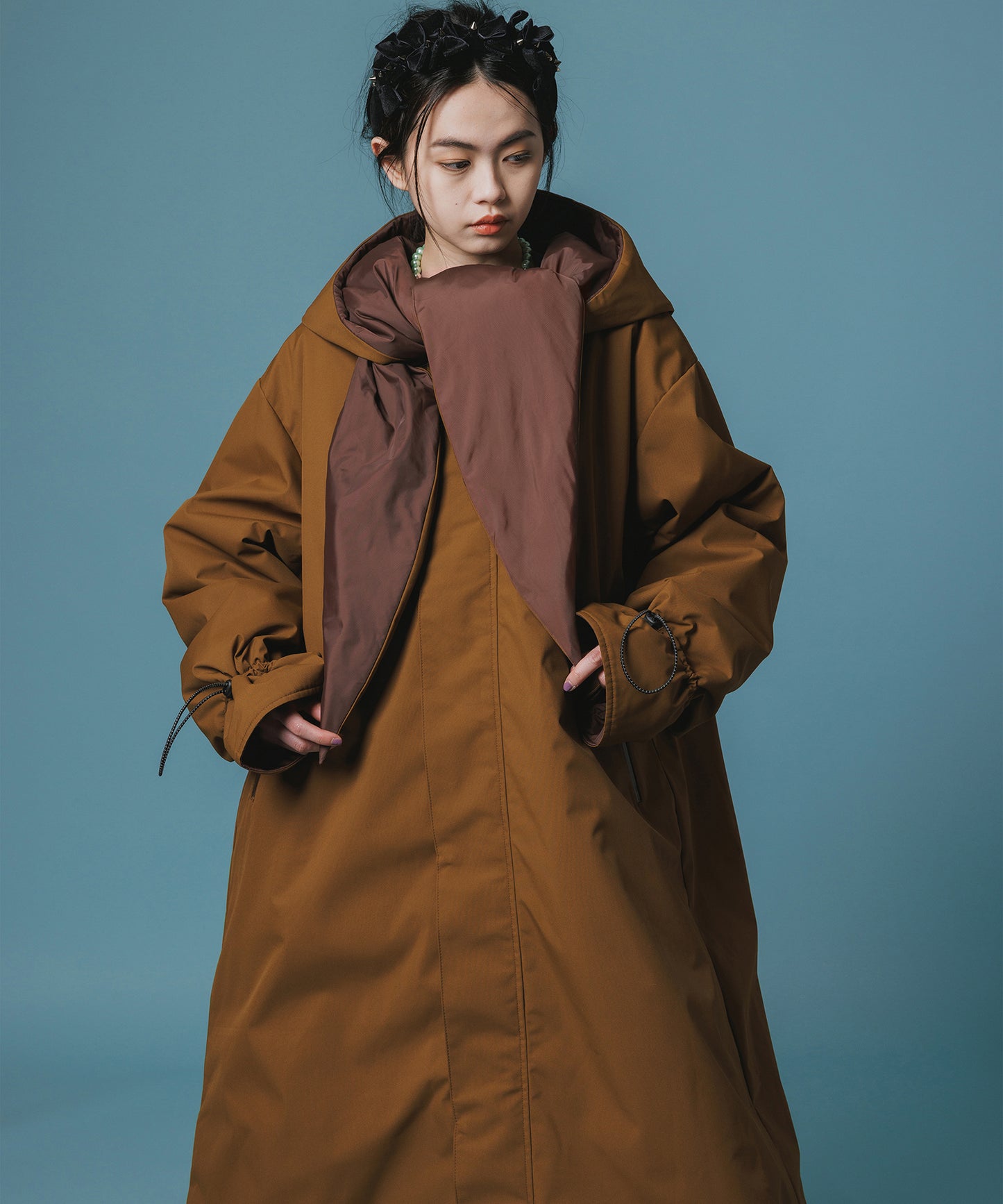REVERSIBLE PADDED RIBBON COAT