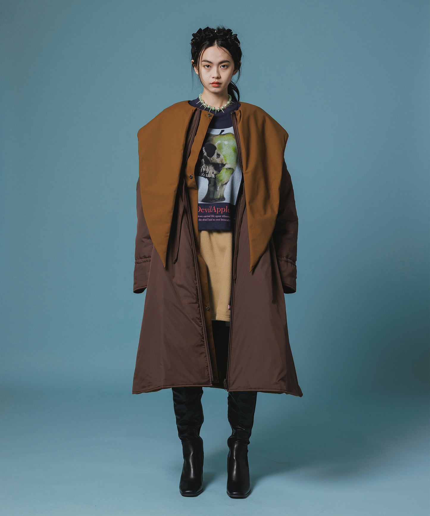 REVERSIBLE PADDED RIBBON COAT