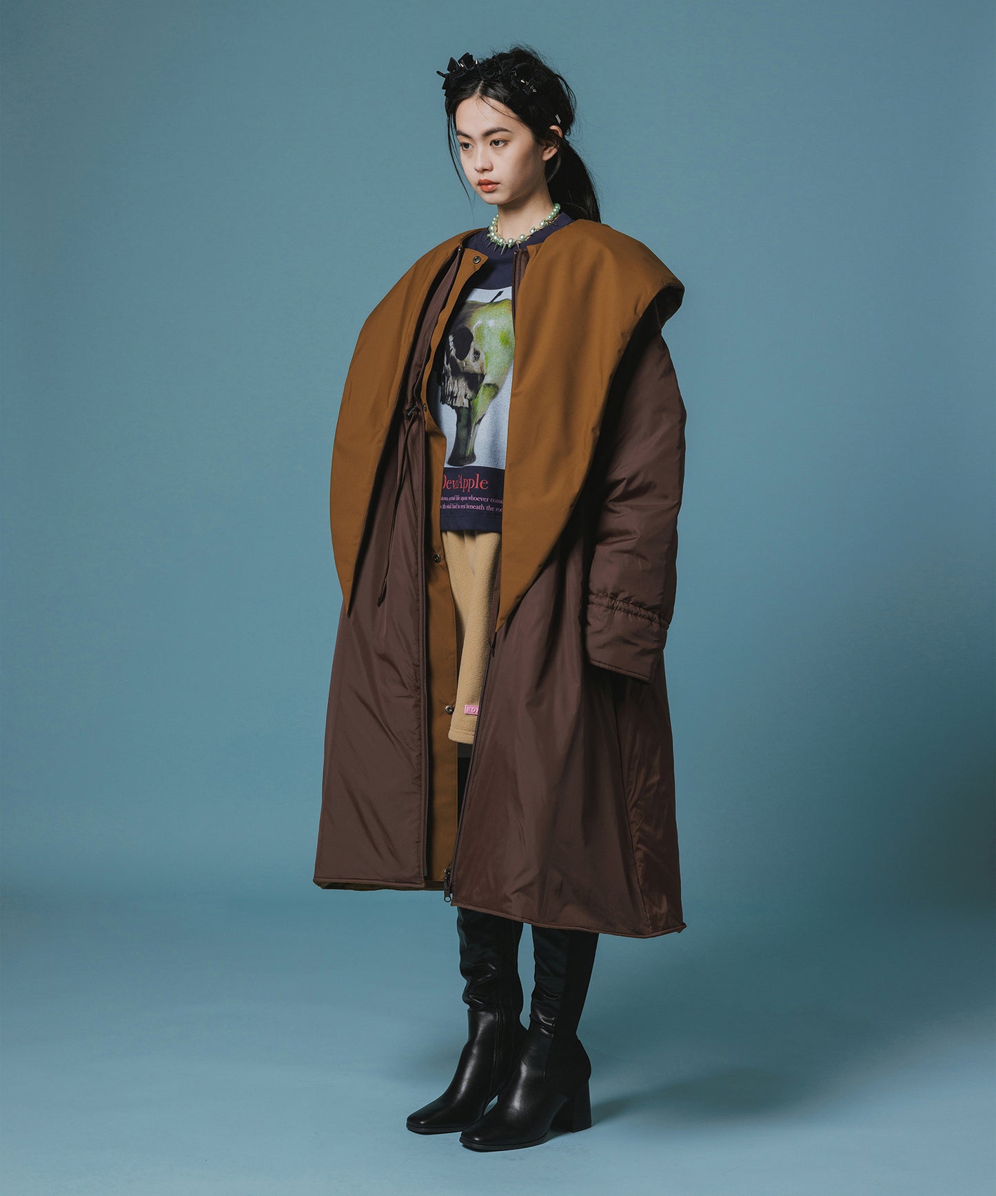 REVERSIBLE PADDED RIBBON COAT